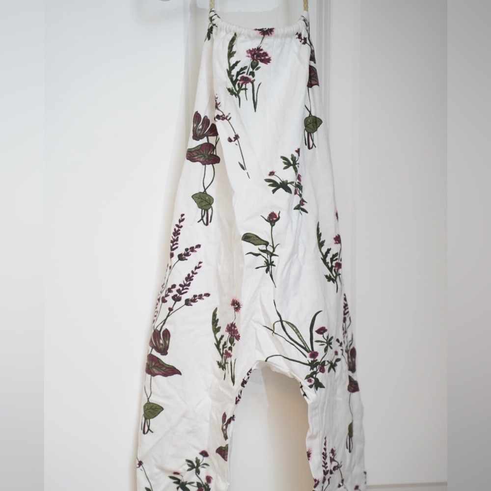 Floral Print White Jumpsuit